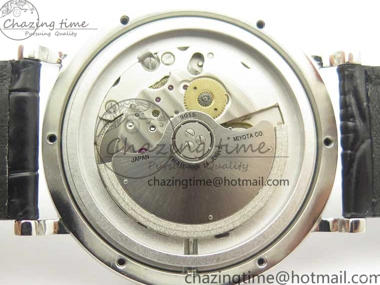 MIROTIME 0520 Portofino Automatic SS MKF 1:1 Best Edition White Dial On Black Leather Strap MIYOTA 9015 V Original 7204
